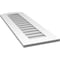 Ekena Millwork Arch Top Surface Mount PVC Gable Vent: Functional, w/ 3-1/2"W x 1"P Standard Frame, 14"W x 42"H GVPAR14X4201SF - alternate 3